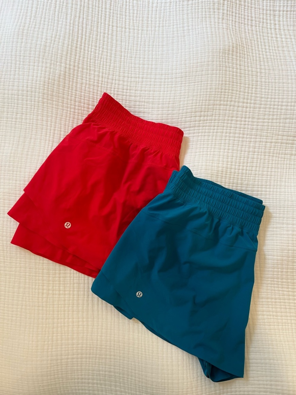 lululemon athletica Women’s Athletic Shorts in Red & Teal